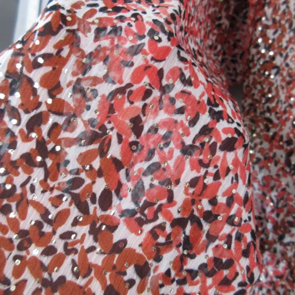 Sabina Musayev Pink and Brown Floral Ruffled Wrap Dress - Picture 5 of 14